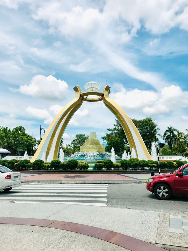 “The Shimmering Gateway: Jerudong Park’s Crystal Arch”