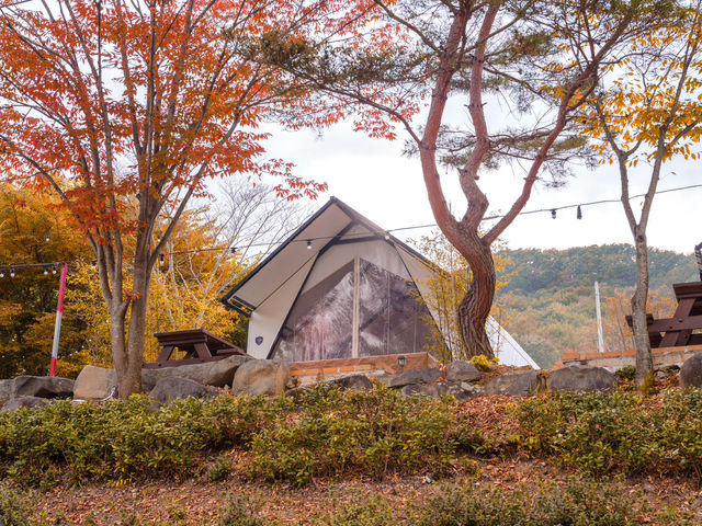 경남 산청 글램핑장 자쿠지가 있는 오스테이🏠
