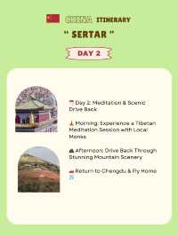 Sertar, China itinerary 