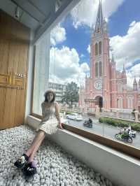 Ola Hale Café – The Cutest Spot with Pink Church Views in Ho Chi Minh City