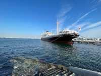 NYK Hikawa Maru, a beautifully preserved ocean liner docked at Yamashita Park