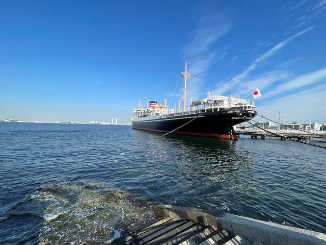 NYK Hikawa Maru, a beautifully preserved ocean liner docked at Yamashita Park
