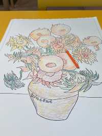 You can color sunflowers at Van Gogh Museum 