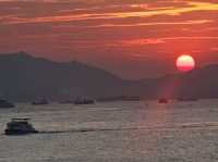尖沙咀超美日落加夜景，香港維港景色真的一絕