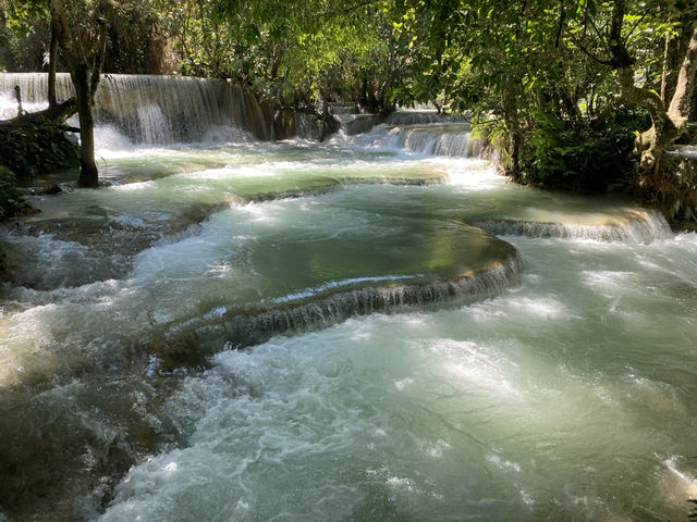 Lost in Kuang Si Paradise 💦🌿 Lost in Kuang Si Paradise 💦🌿