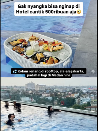 Hotel nyaman dengan kolam renang rooftop yang indah✨