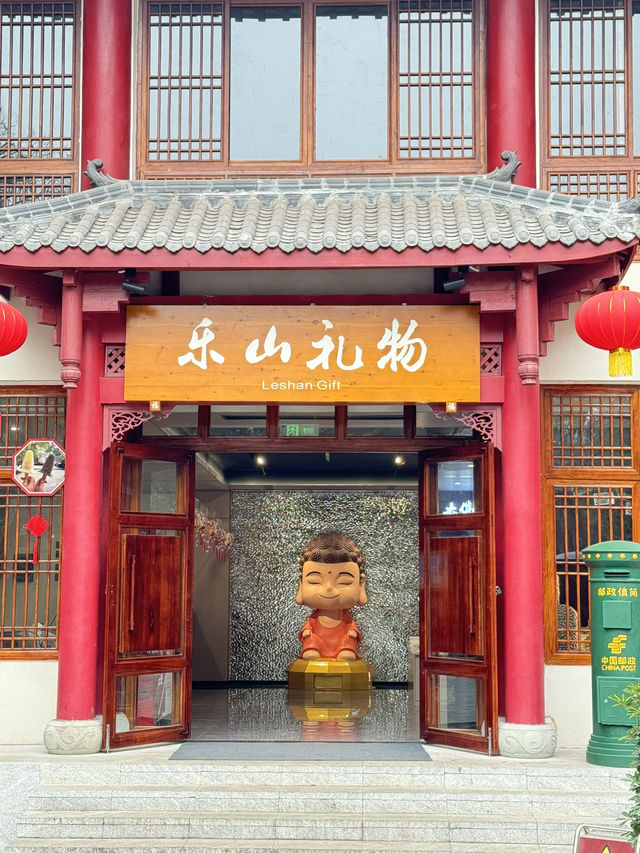 Awe-inspiring Buddha statue. The Leshan Giant Buddha is a 71-metre tall stone statue