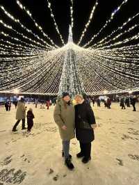 Christmas walking in the old town, Vyborg