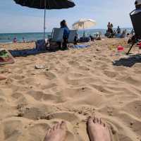 Sandy beach in England 