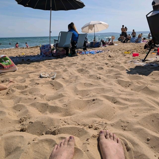 Sandy beach in England 