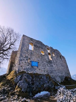 プファルツ地方の絶景：ファルケンシュタイン城跡の春の雄大な景色🇩🇪