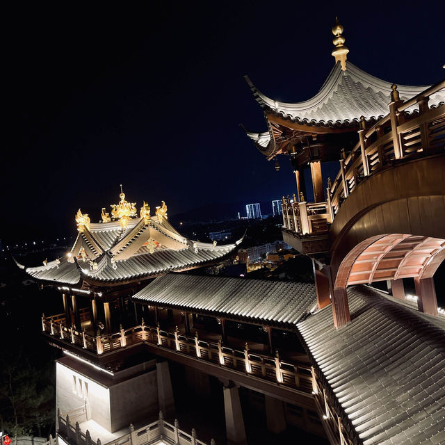 A Temple with a beautiful Night View 