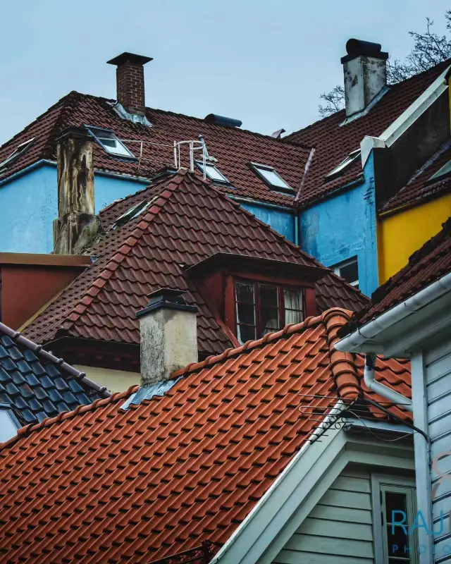 The spectacularly colorful houses of Bryggen in Norway