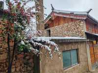 雪後的玉湖村，仿如童話世界