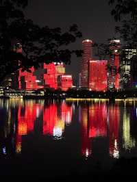 Enjoying night view of Shenzhen 