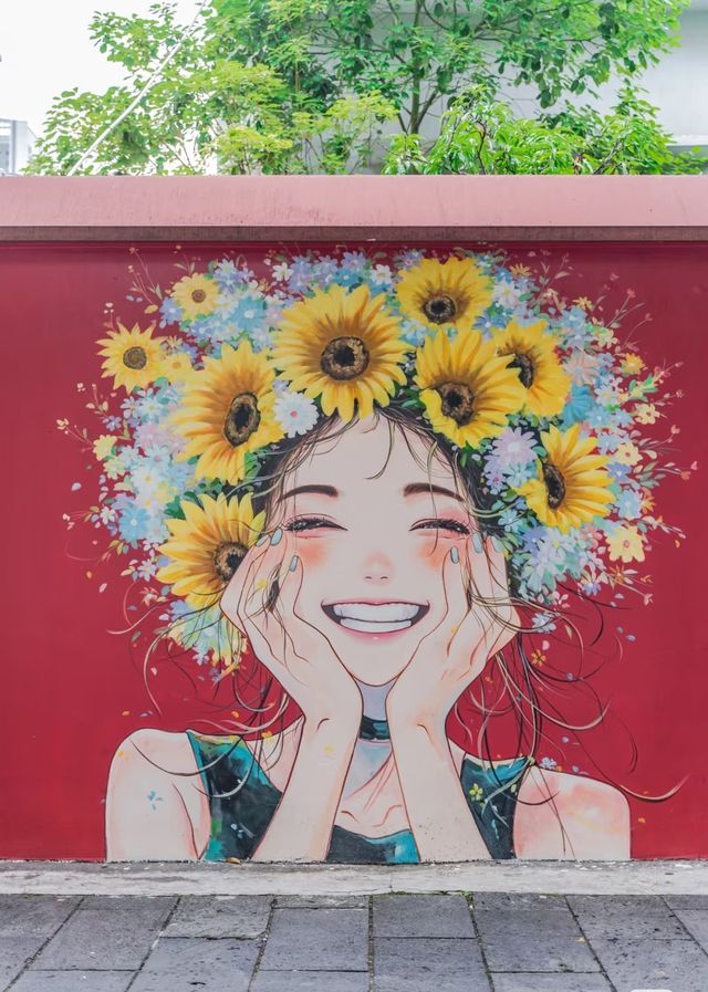 真係唔係AI，呢度應該係昆明最靚嘅簪花少女牆繪