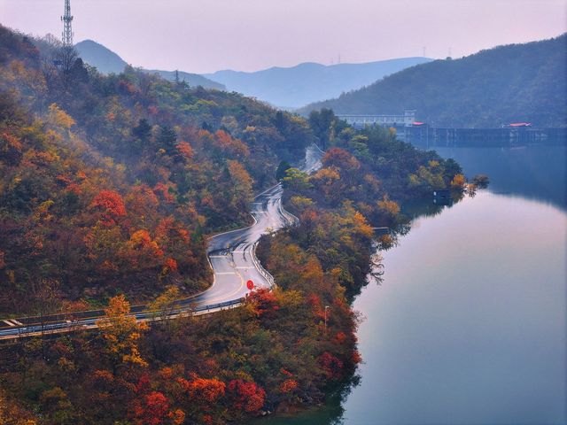 【秋染子房湖｜墜入山水畫裡的治癒時光】