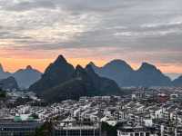 桂林私藏晚霞地！仙鶴峰承包整片紅藍天空