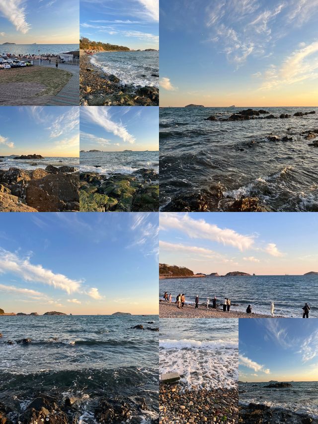 冬日銀沙灘絕美日出