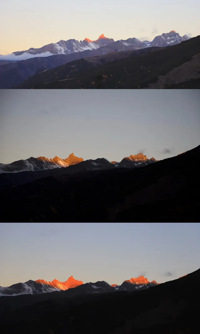 川西｜真的好幸運 拍到日照金山了！還有彩林