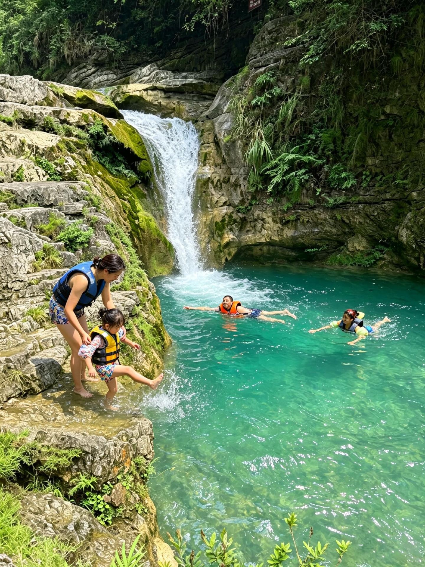 Jump into 19℃ “glass water” | Zunyi Wanfo Canyon canyoning adventure Zunyi city