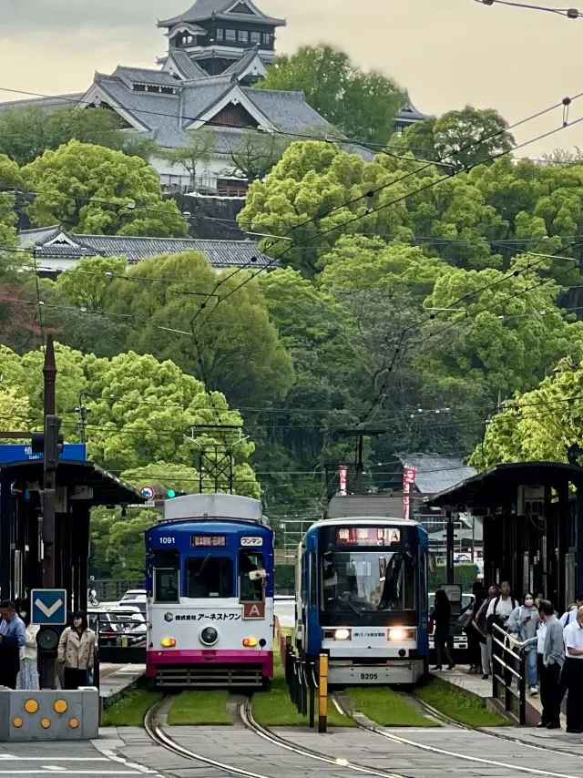 日本熊本市 可愛復古電車🚃