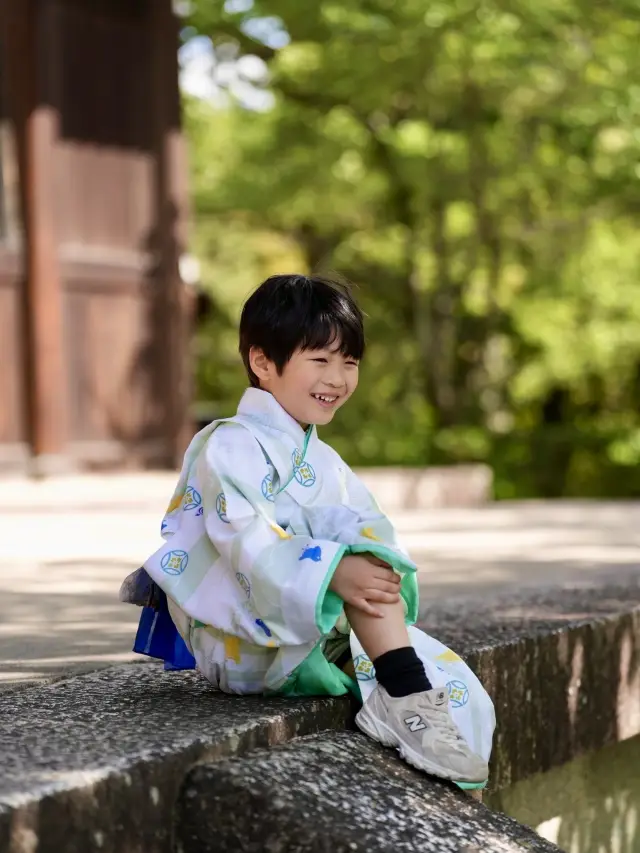 "일본식" 전통 어린이용 7-5-3 기모노 체험