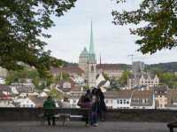 City walk in Zurich Downtown
