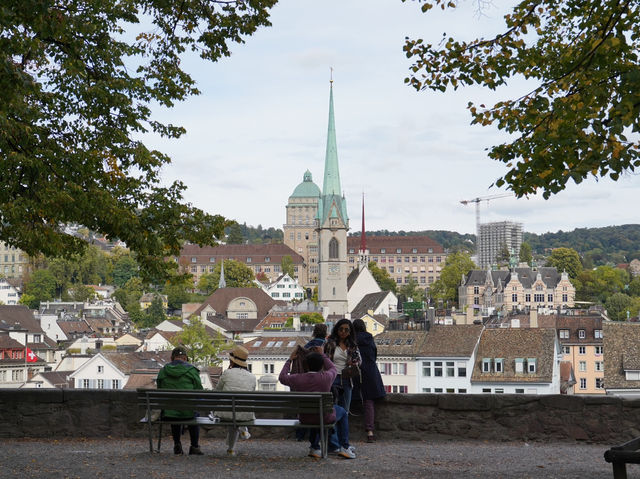 City walk in Zurich Downtown