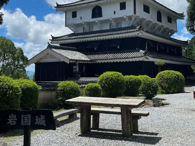 夏季的錦帶橋與岩國城