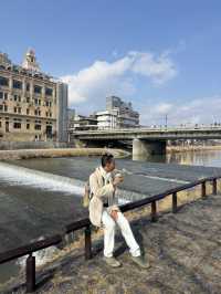 A perfect relaxing place, Kamo River in Kyoto