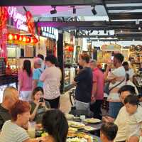 Bustling Food Market In Penang