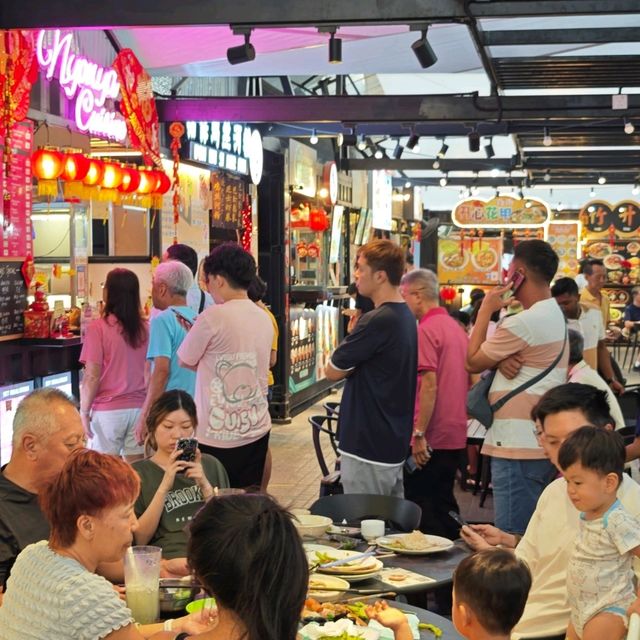 Bustling Food Market In Penang