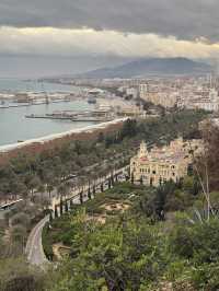 Overlooking Malaga city in the background of Alboran Sea