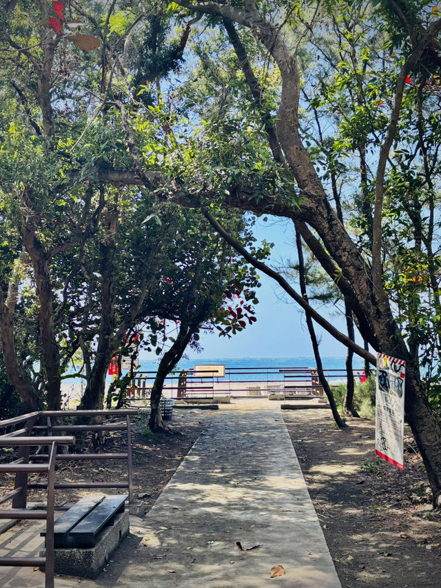 台南 漁光島 🌊 海邊漫步，享受陽光與海風！⛵️