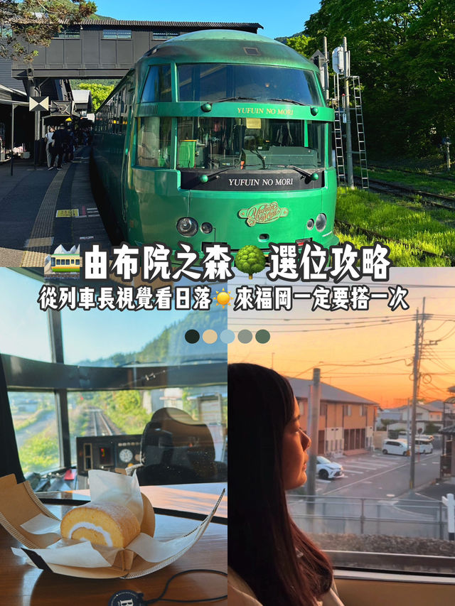  由布院之森座位攻略🚞🌳 列車長視覺看日落🌄 神級景觀位！