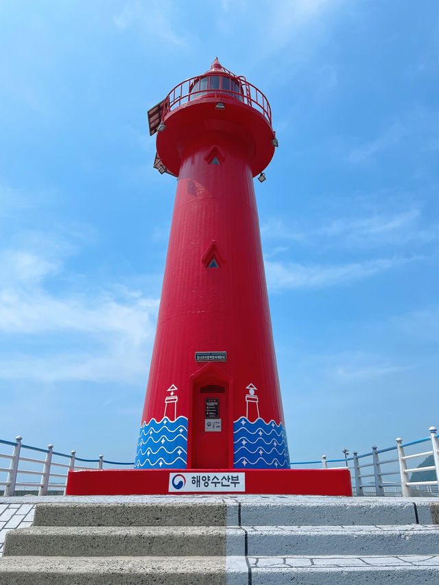 ｜韓國｜釜山青沙浦紅白燈塔（雙子燈塔）
