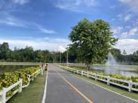 นั่งชมธรรมชาติสีเขียวที่สวนสาธารณะ “หนองเขียว“