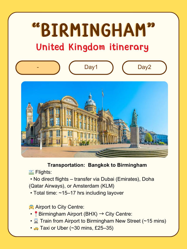 Birmingham travel ! Let’s go together 🇬🇧