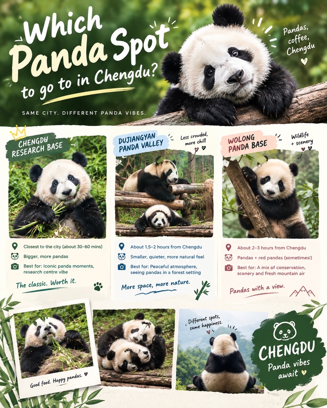 🐼 Which Panda Base Should You Visit from Chengdu?