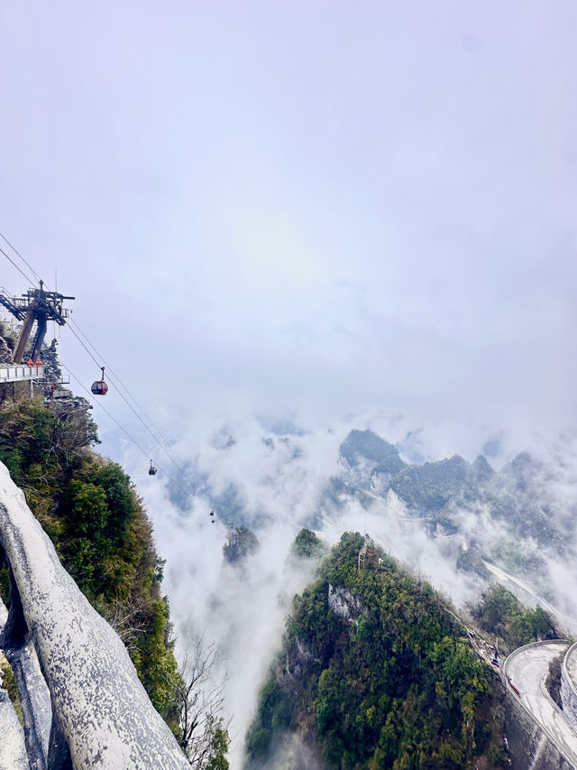 三月淡季遊張家界，晴雪交融絕美雙景