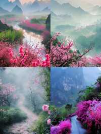 走進了陶淵明筆下的桃花源中