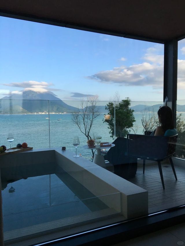 深圳看得見山的私湯海景房