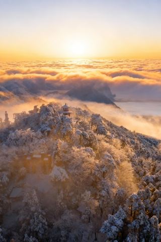 You must come to Mount Lu to see the snow this winter!