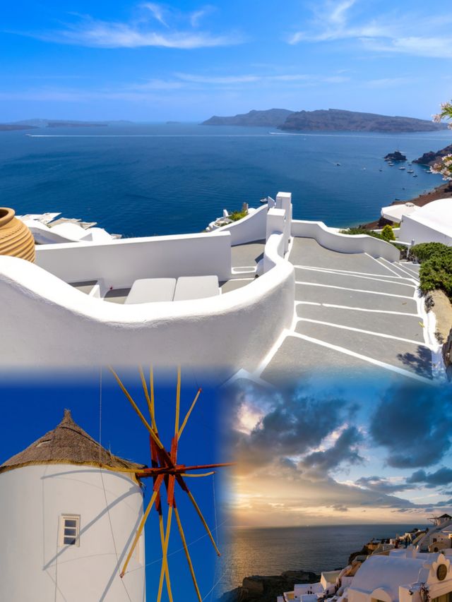 走在伊亞街道，連影子都染上了愛琴海的溫柔