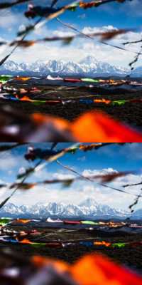 當雪山碰上經幡,靈魂碰上祝福