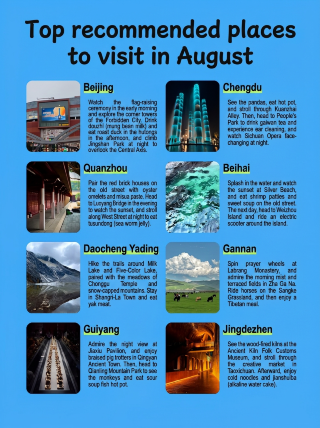 Where to go in August? Check out these 8 uncrowded, beautiful spots—is there one you'd like to visit?