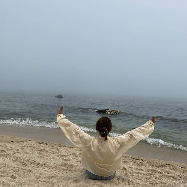 낮과 밤이 예쁜 강문해변