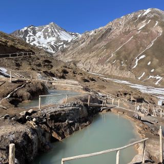 Hot spring in the Andes Mountain
