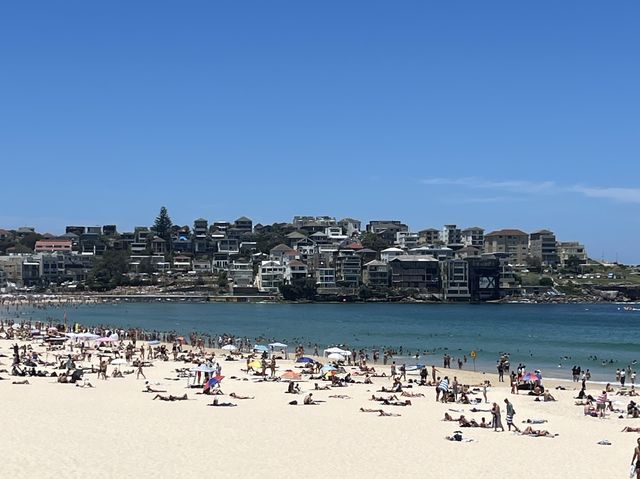 Beautiful day in white sand Bondi Beach 2023